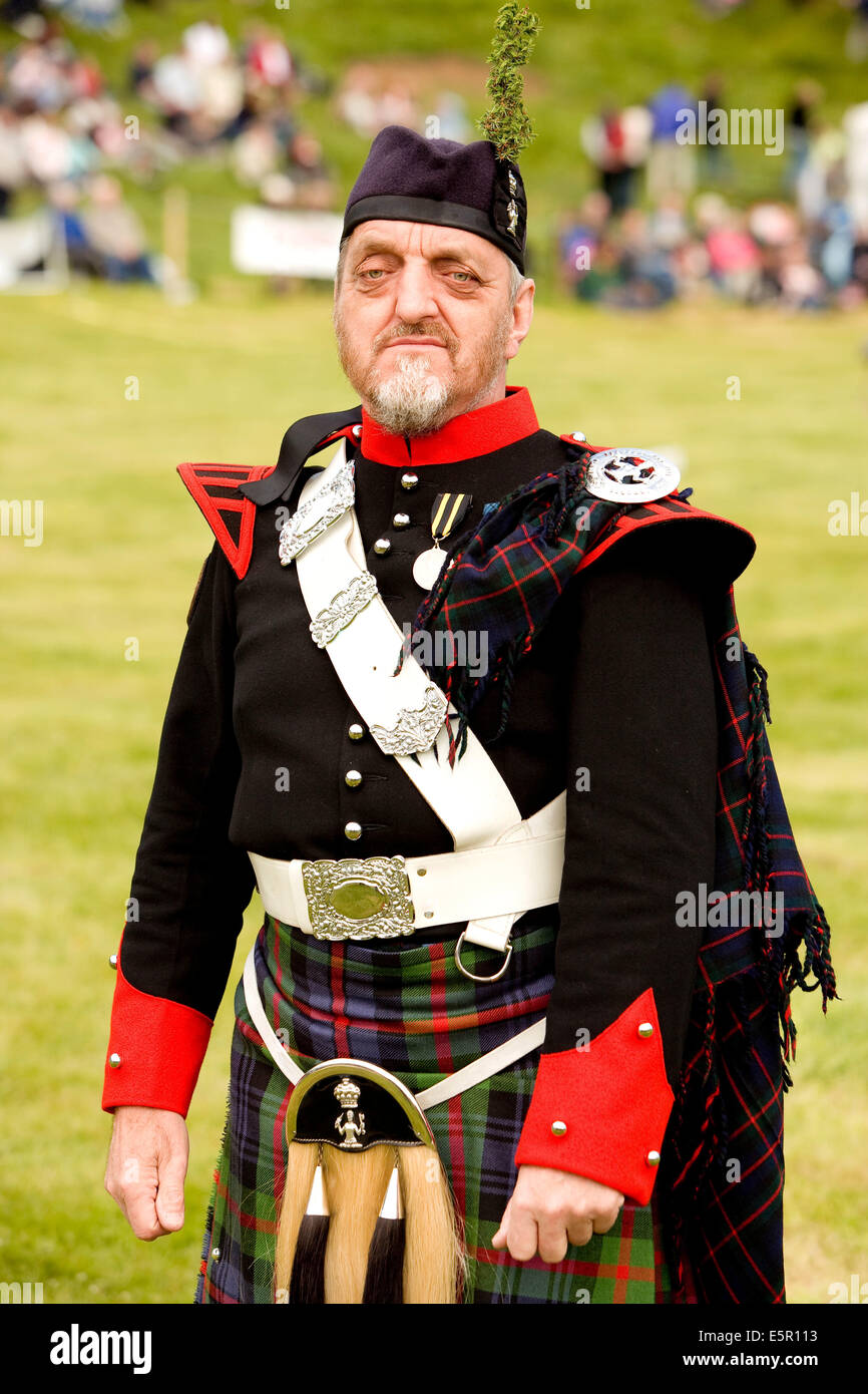 Soldier of the Atholl Highlanders Regiment, at the private employ of the Duke of Atholl, one of the two private armies in Stock Photo