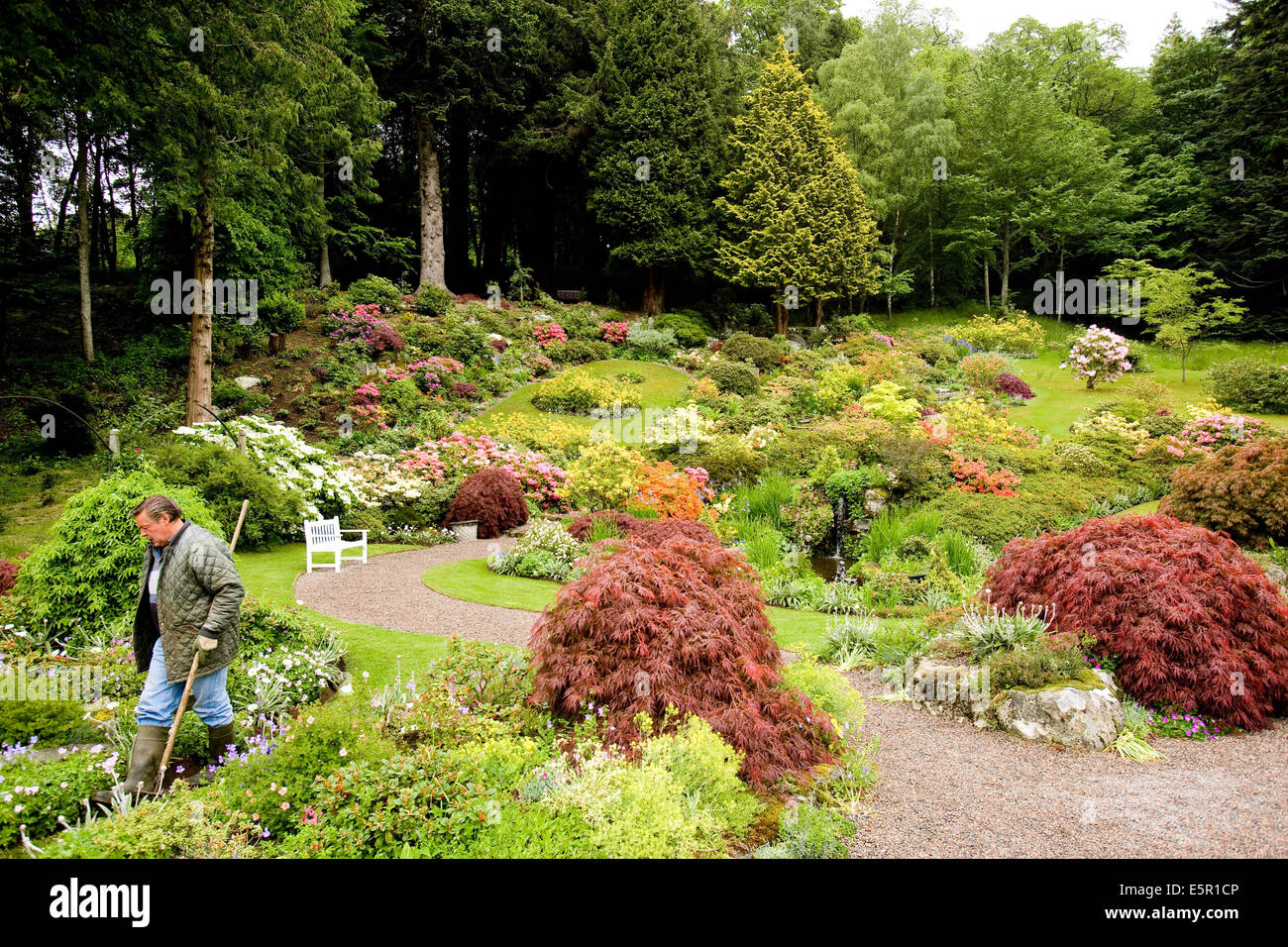 Ballindalloch castle gardens, Scotland. Stock Photo