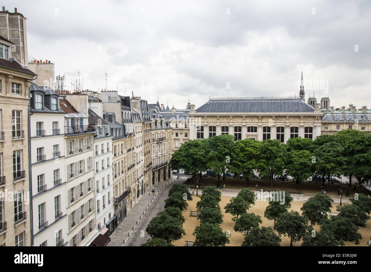 The Place Dauphine in Paris, France Stock Photo