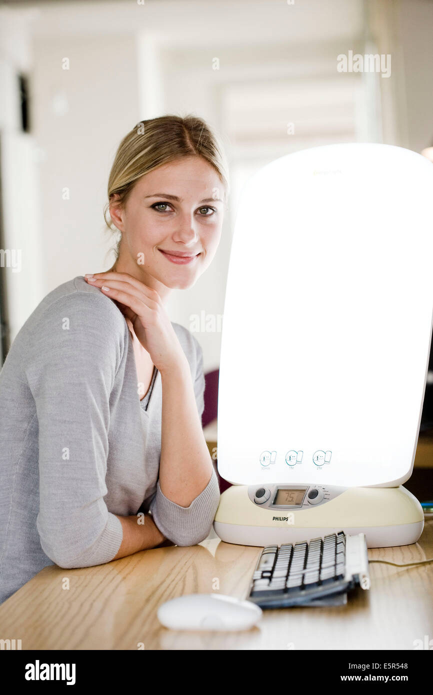 Light therapy, or phototherapy treatment of depression with light