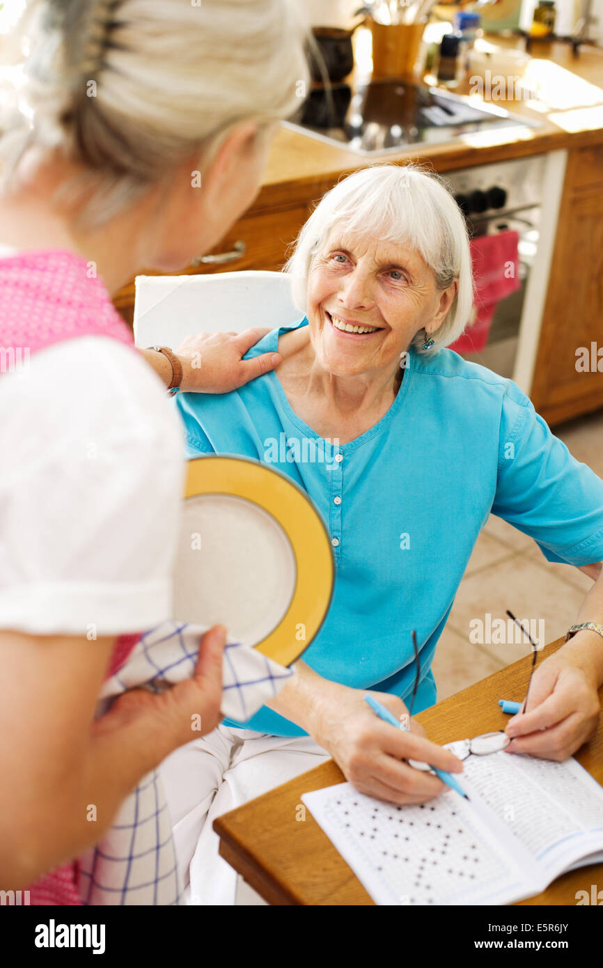 Elder Woman Crossword Hi res Stock Photography And Images Alamy