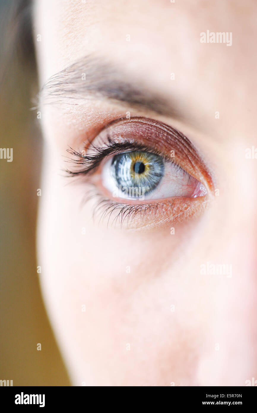 Close-up of woman's eye. Stock Photo