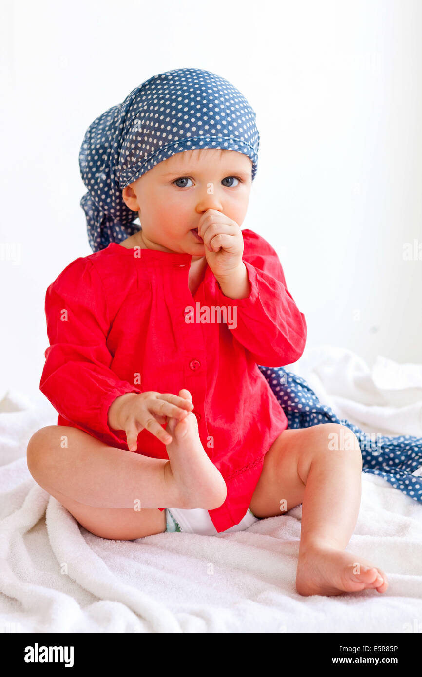 14monthold baby girl Stock Photo Alamy