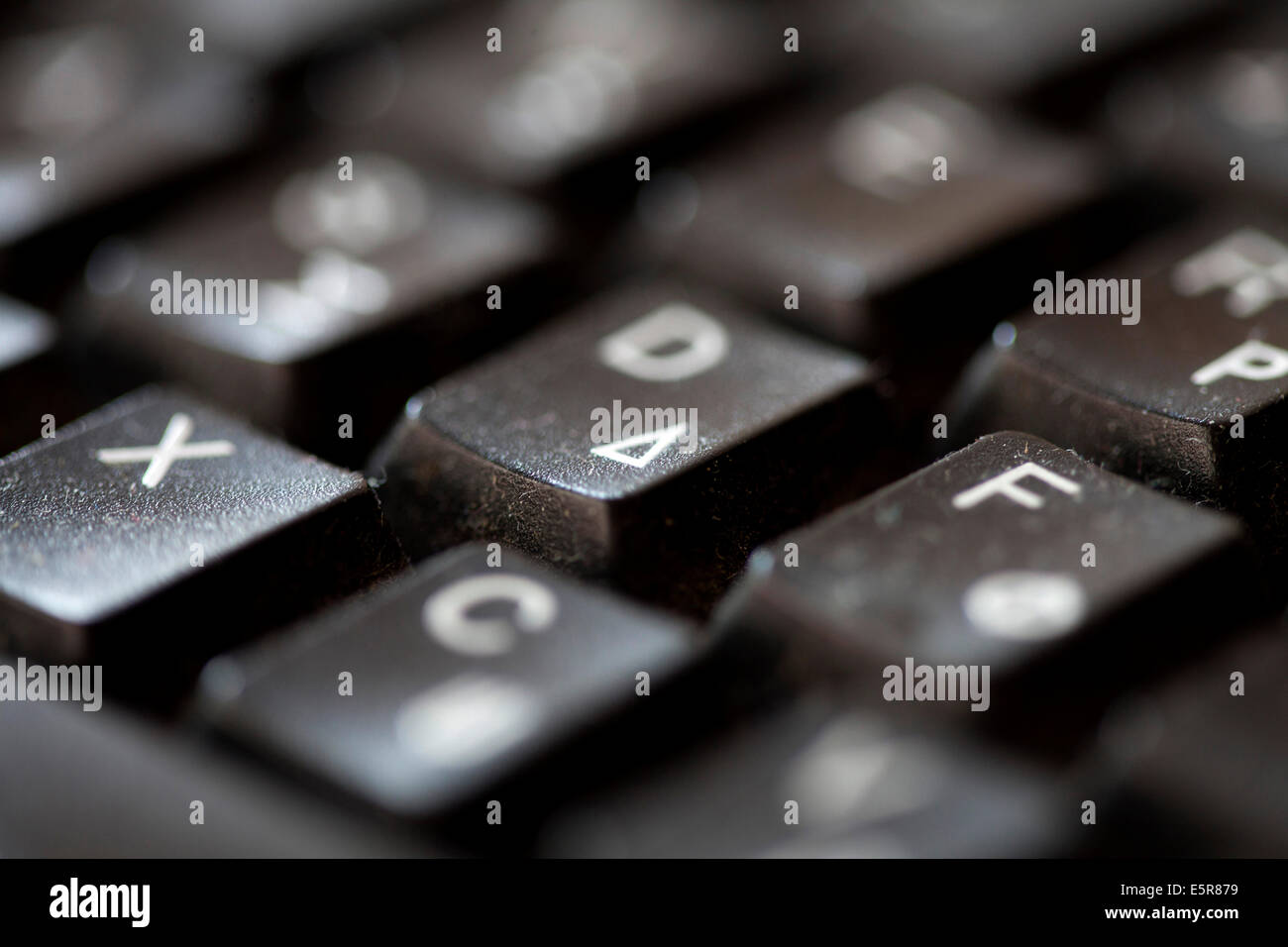 Dirty Pc Keyboard, close uo Stock Photo