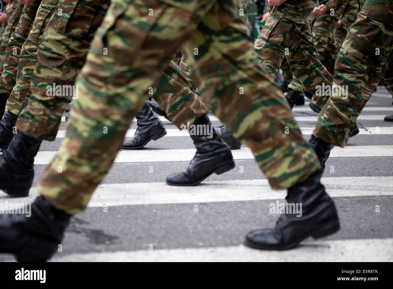Military Boots , Greek army parades at a national holiday on Athens Stock  Photo - Alamy
