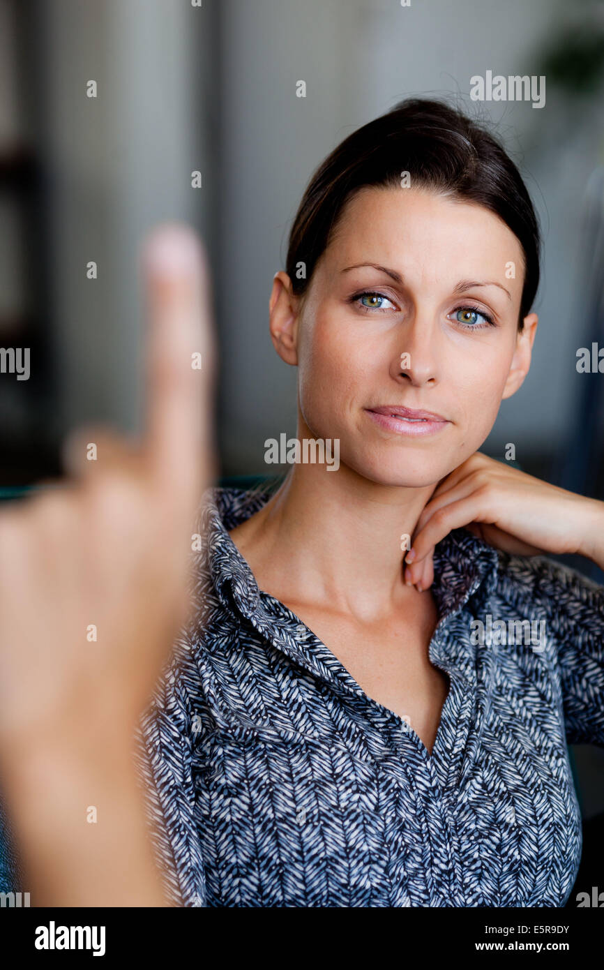 Woman undergoing EMDR (Eye Movement Desensitization and Reprocessing