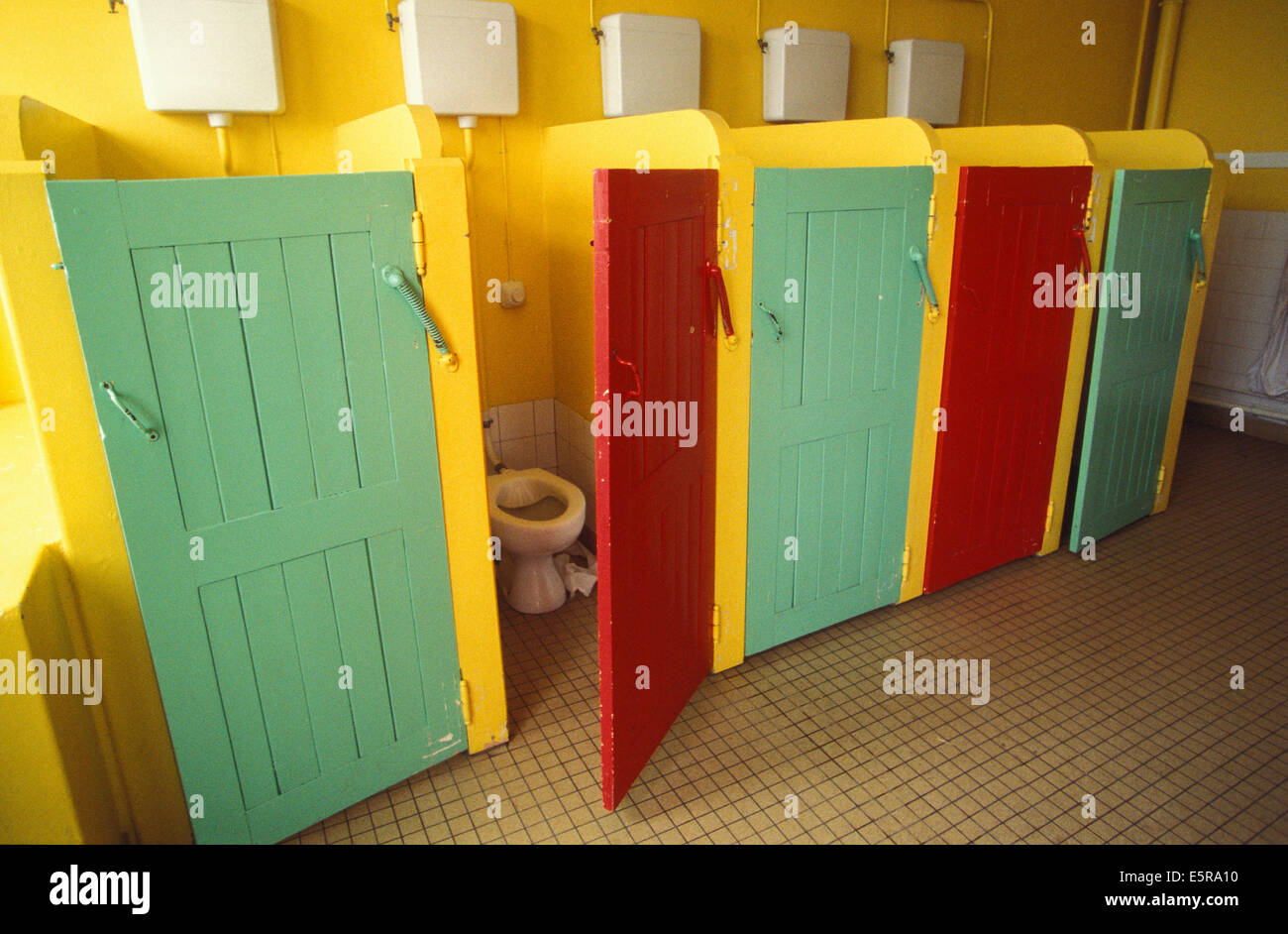 Toilets in elementary school Stock Photo Alamy