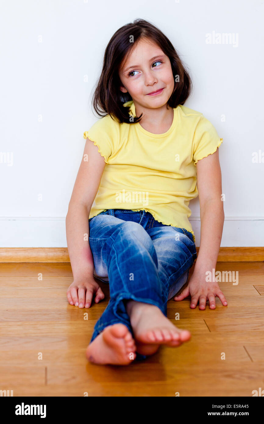 7yearold girl Stock Photo Alamy