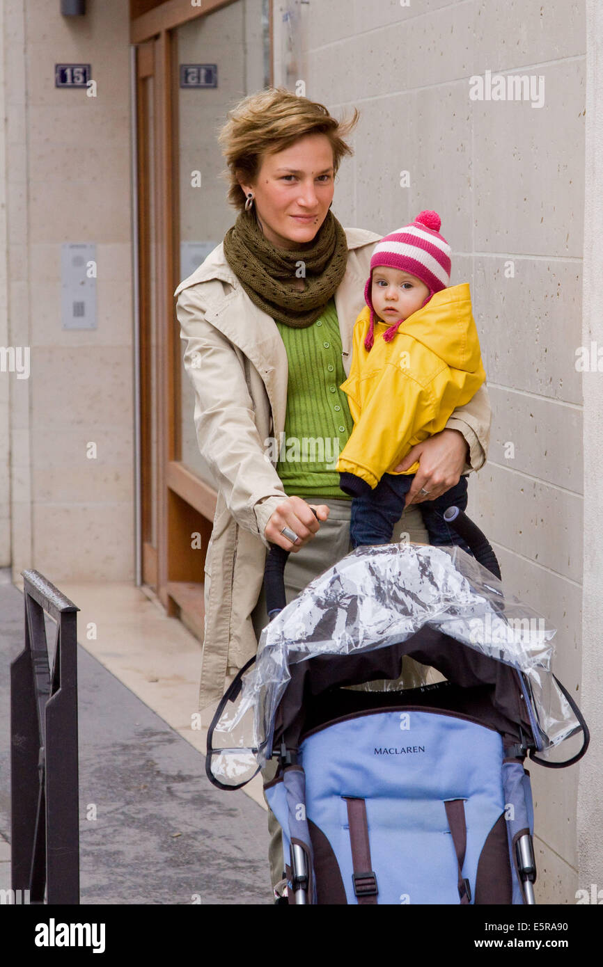 Mother and her 12 month old baby. Stock Photo