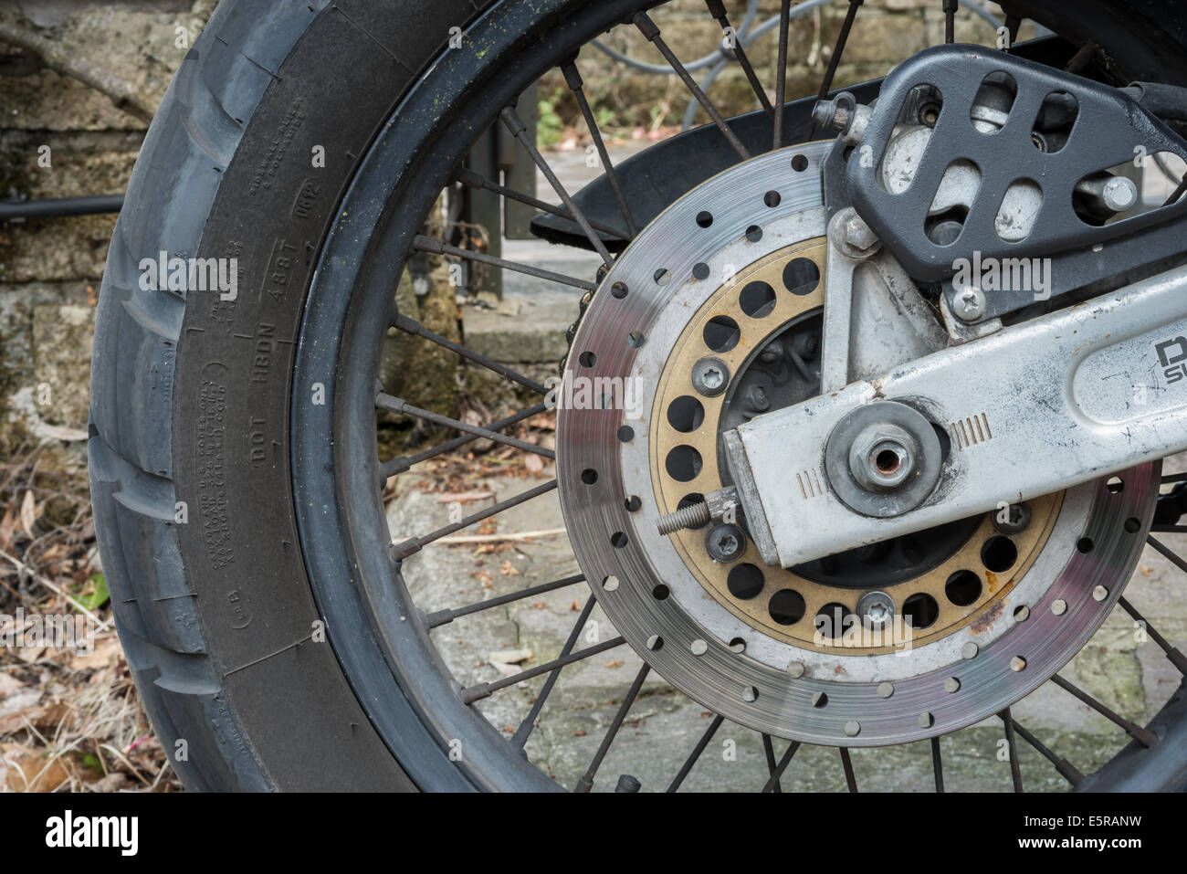 Wheel of a motorcycle hires stock photography and images Alamy