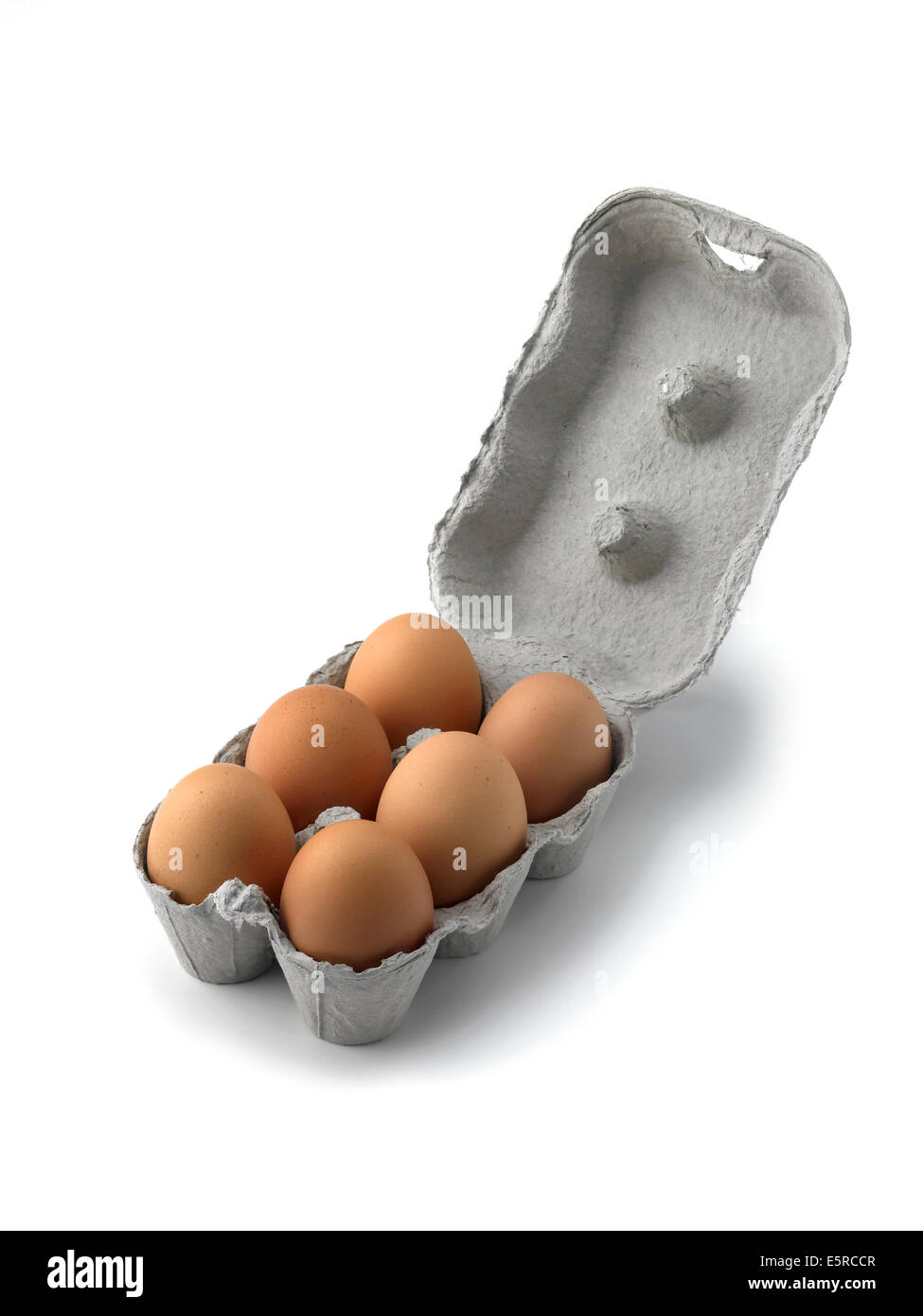 half dozen eggs Stock Photo
