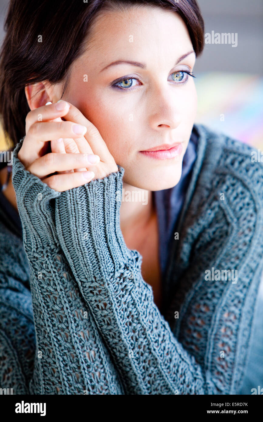 Portrait of woman. Stock Photo