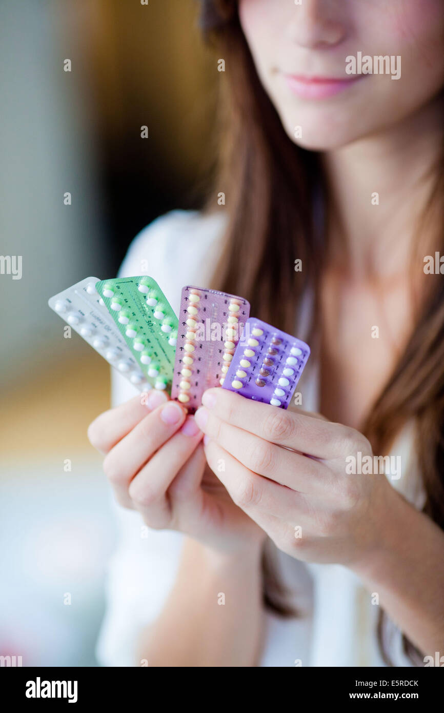 Contraceptive pills. Stock Photo