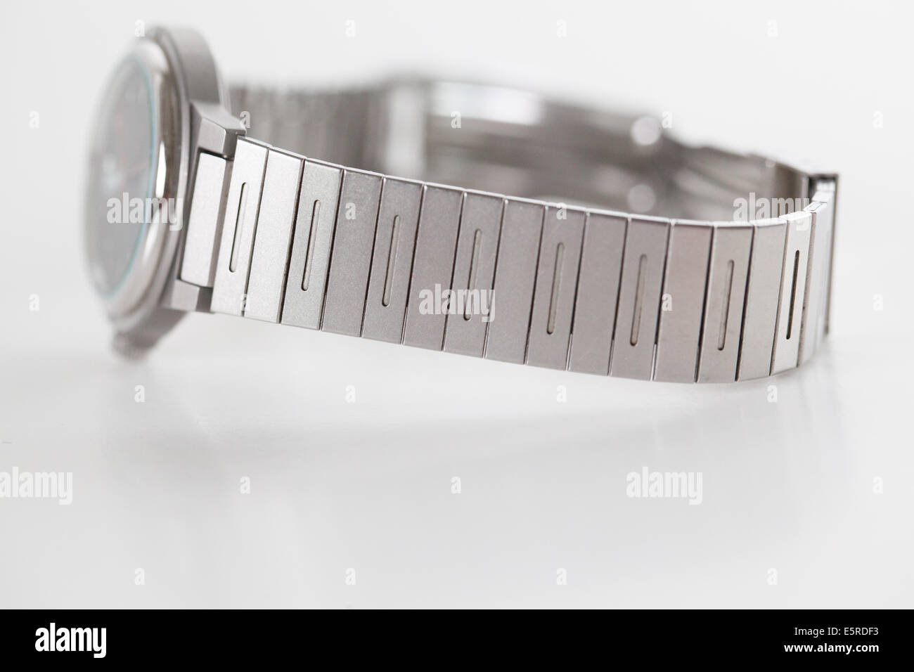 stainless steel watch wrist band Stock Photo