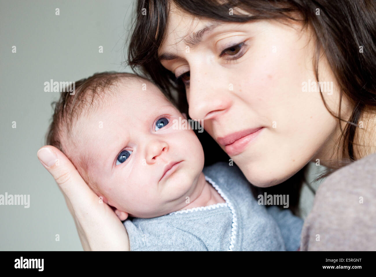 3 week old baby with his mother Stock Photo Alamy