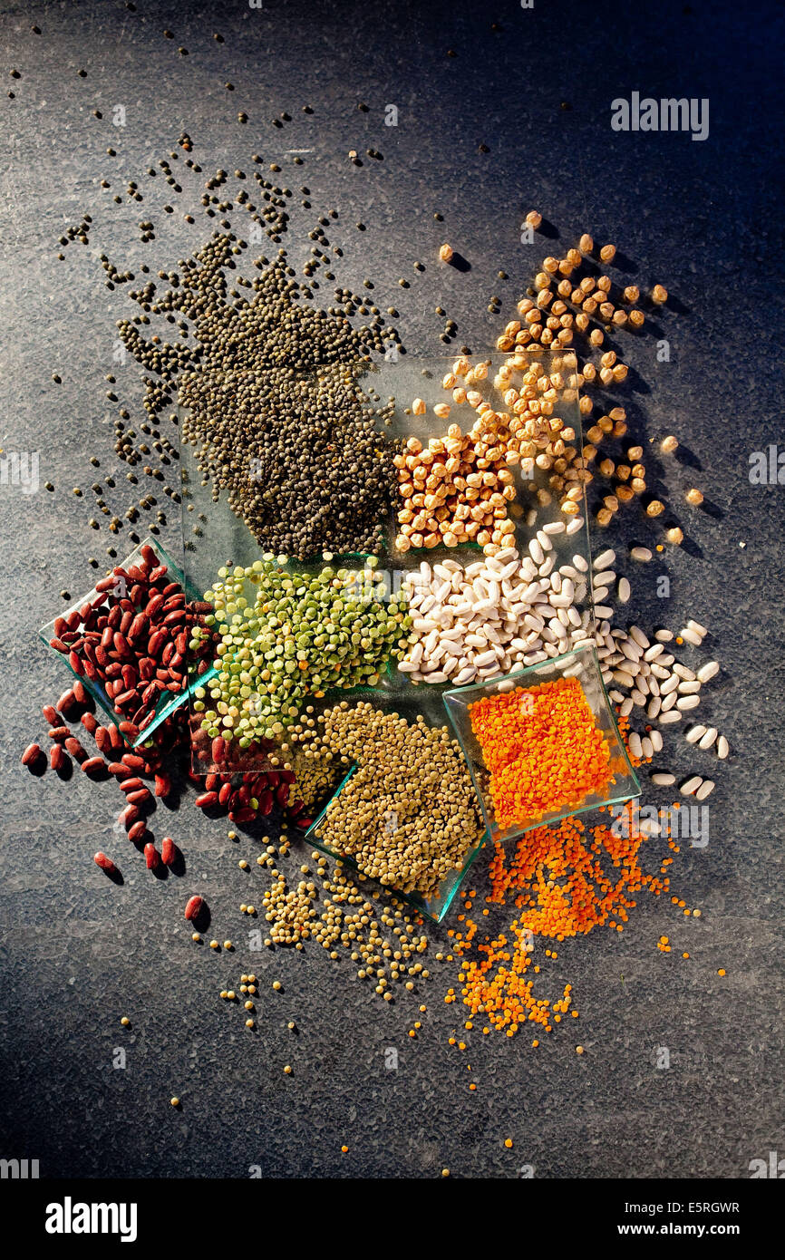 Dried pulses. Stock Photo