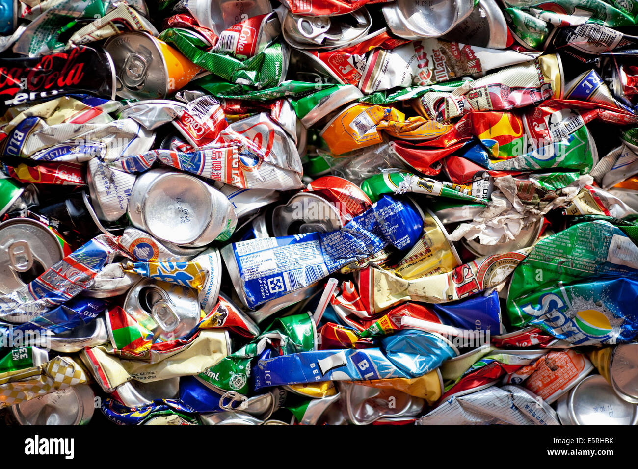 Recycling of drinks cans Stock Photo Alamy