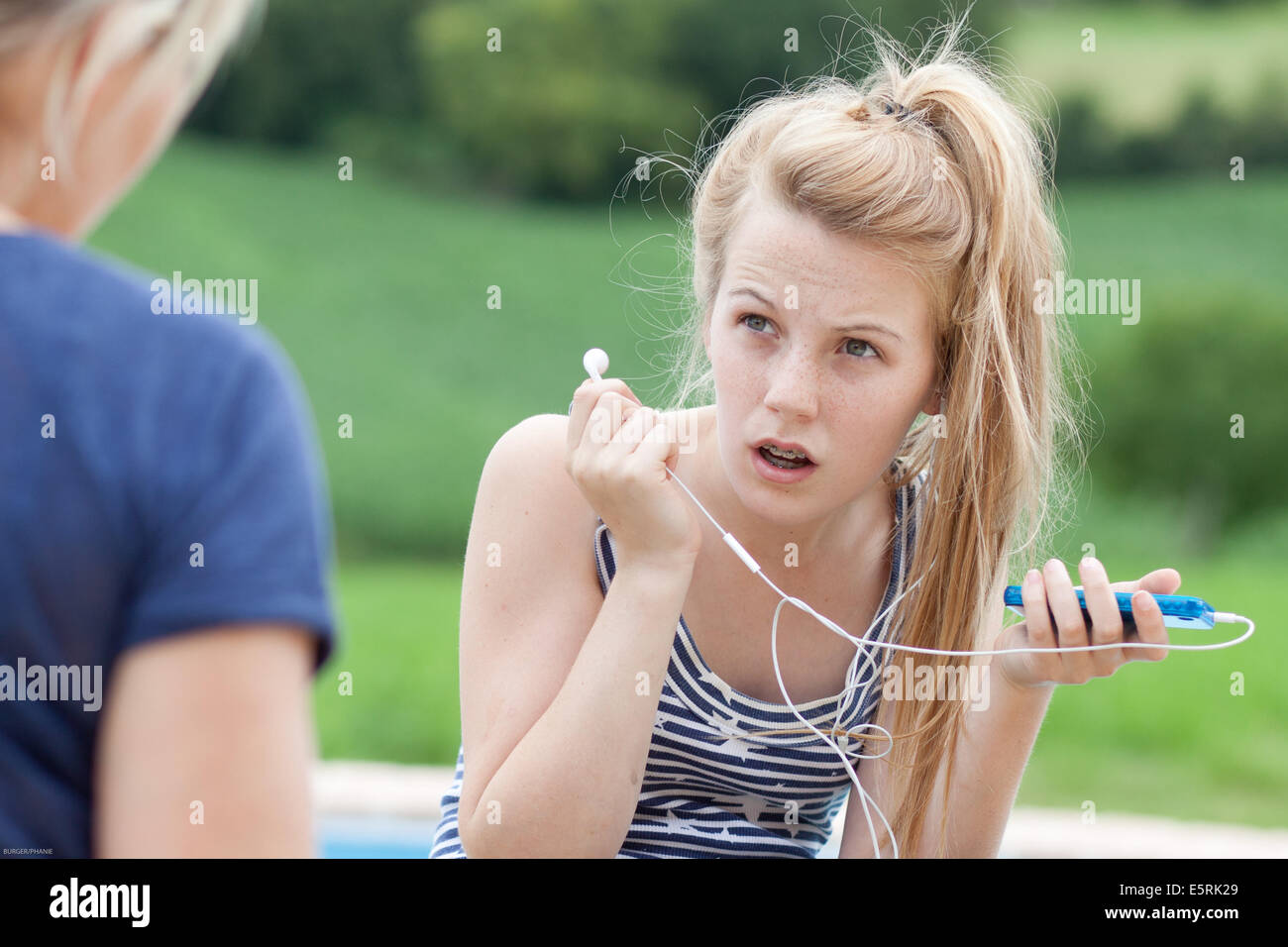 13 year old Teenage Girl And Her Mother Stock Photo Alamy