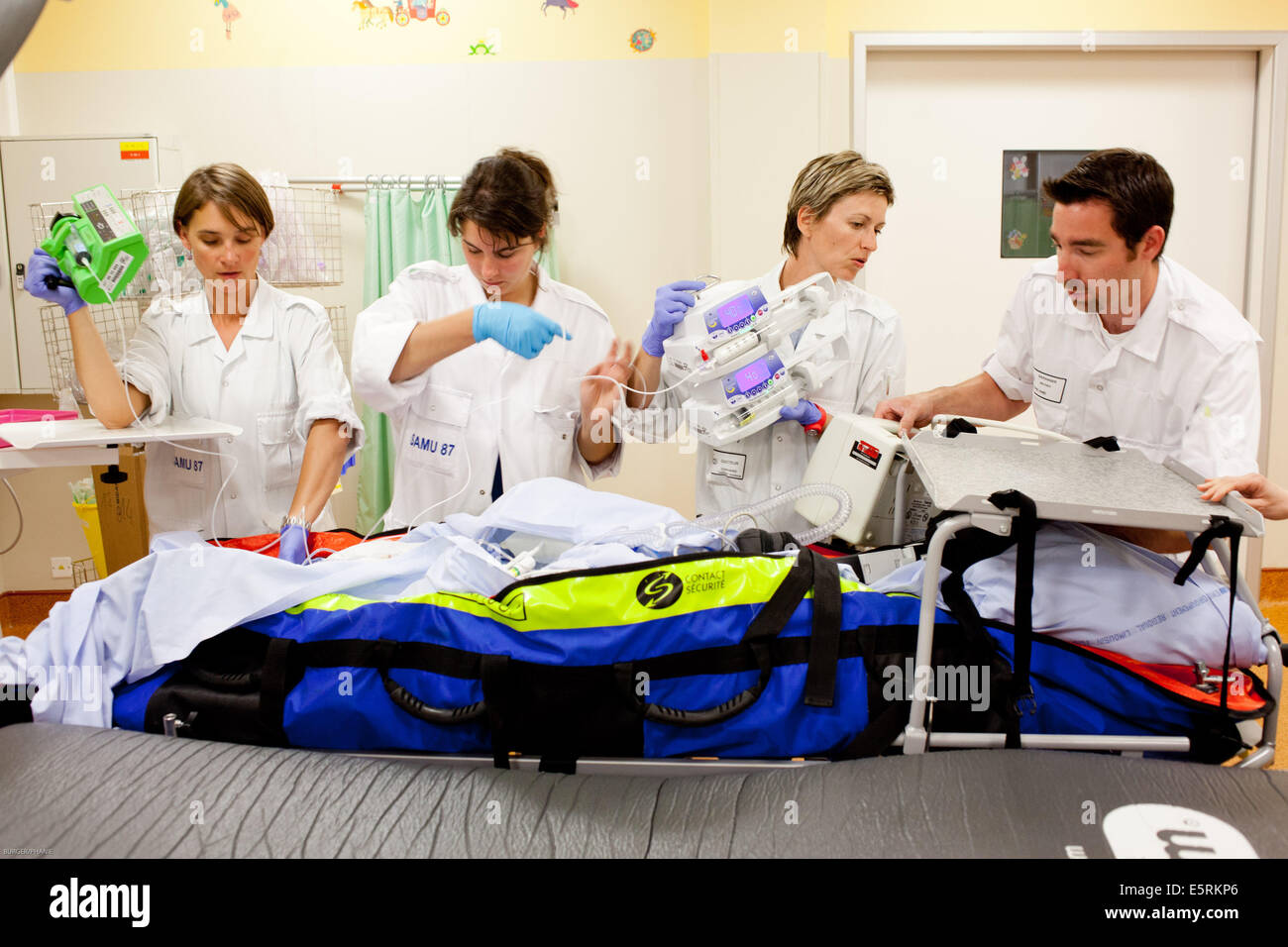 Emergency Medical Services, Limoges hospital, France Stock Photo Alamy