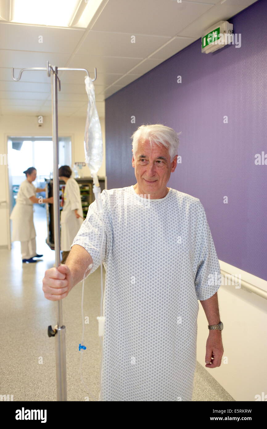 65 year old man hospitalized. Stock Photo