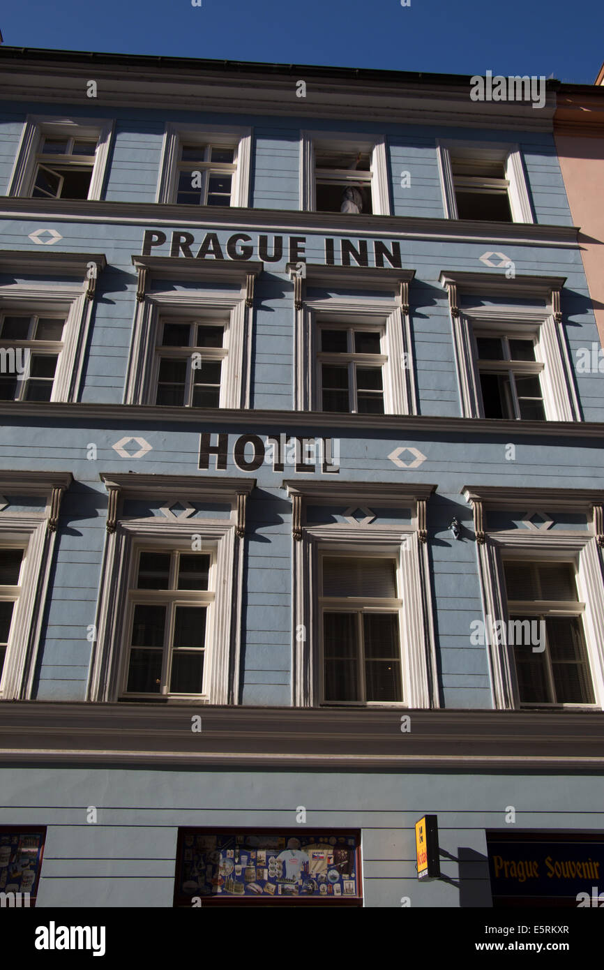 Prague inn Hotel in the old town of Prague, Czech Republic Stock Photo
