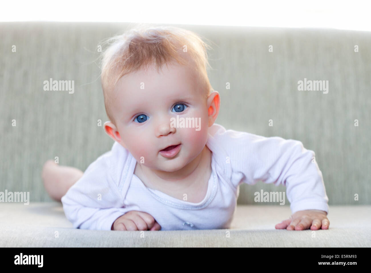 4 Month Old Baby Girl Stock Photo Alamy