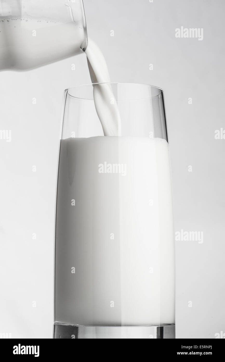 Glass of milk. Stock Photo