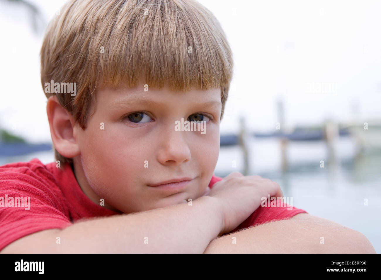 Young blond boy Stock Photo