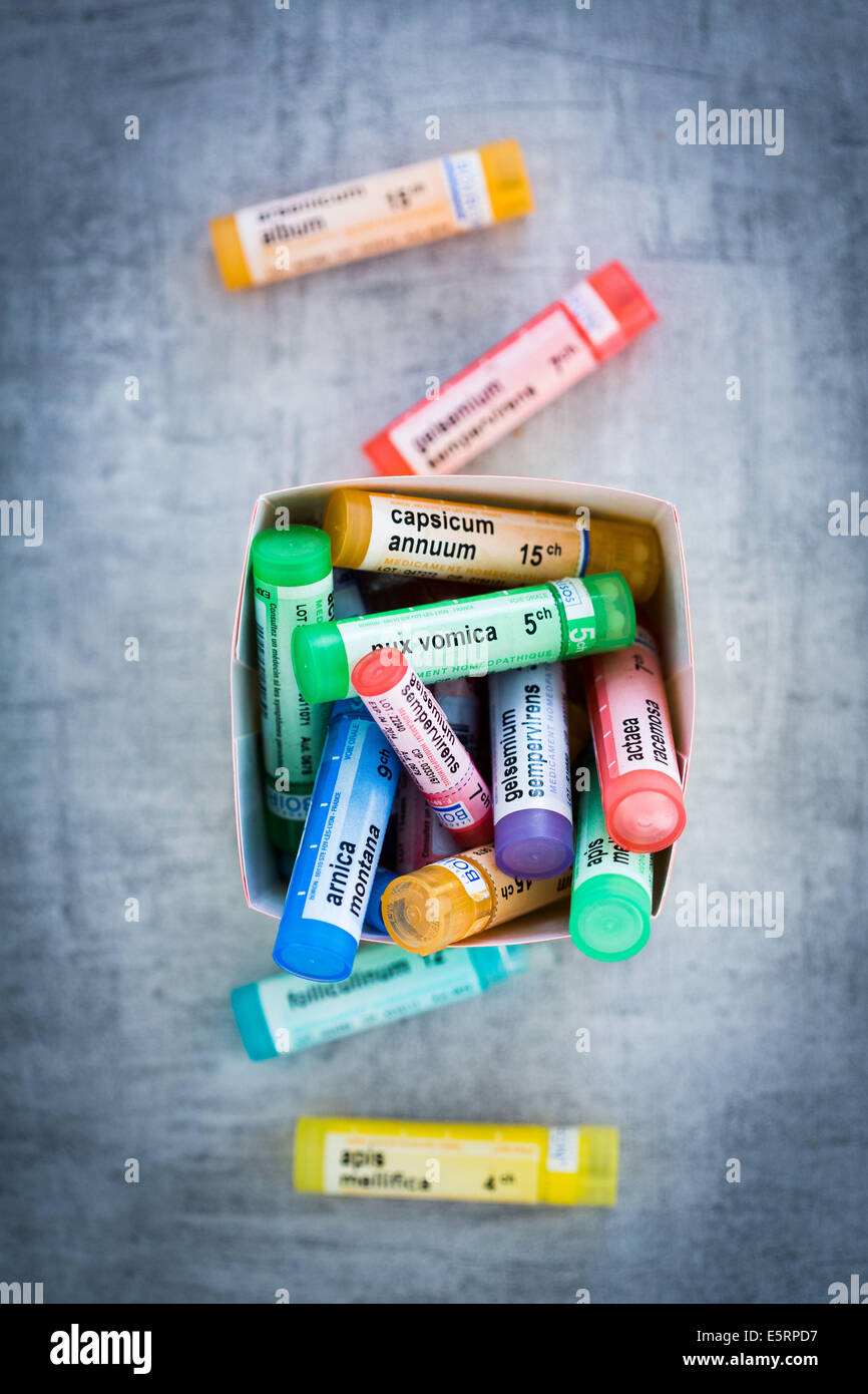Homeopathic pills. Stock Photo