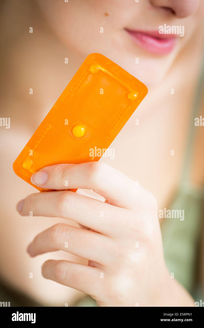 Norlevo ® morning-after pill (emergency contraceptive pill) Stock Photo