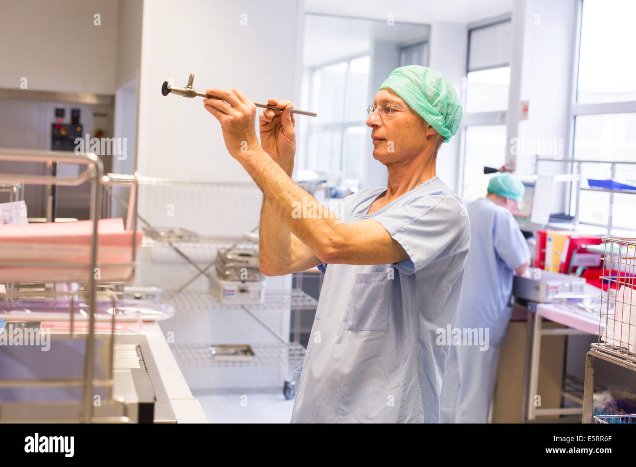 Medical equipment disinfection. Bordeaux hospital, France Stock Photo Alamy