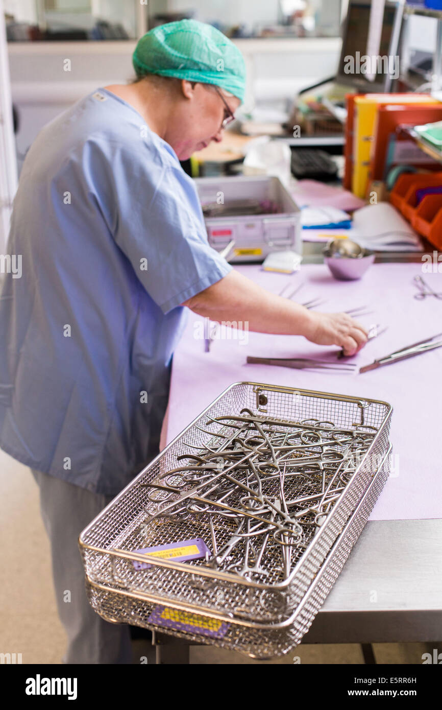 Medical equipment disinfection. Bordeaux hospital, France Stock Photo Alamy