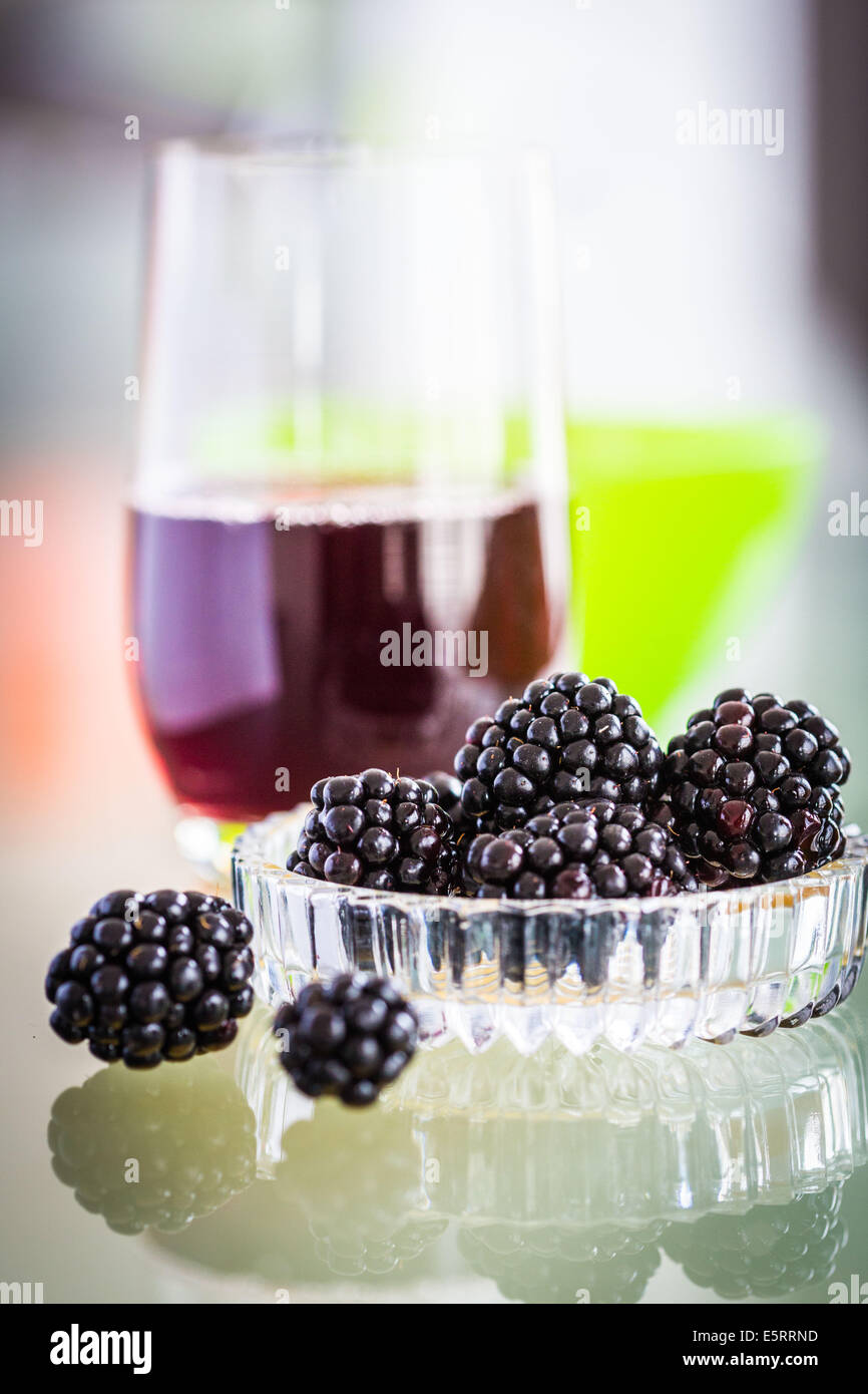 Blackberry juice. Stock Photo
