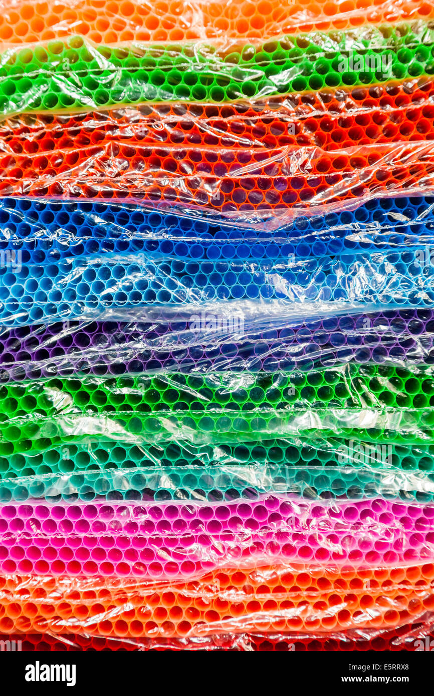 Colored plastic straws Stock Photo Alamy