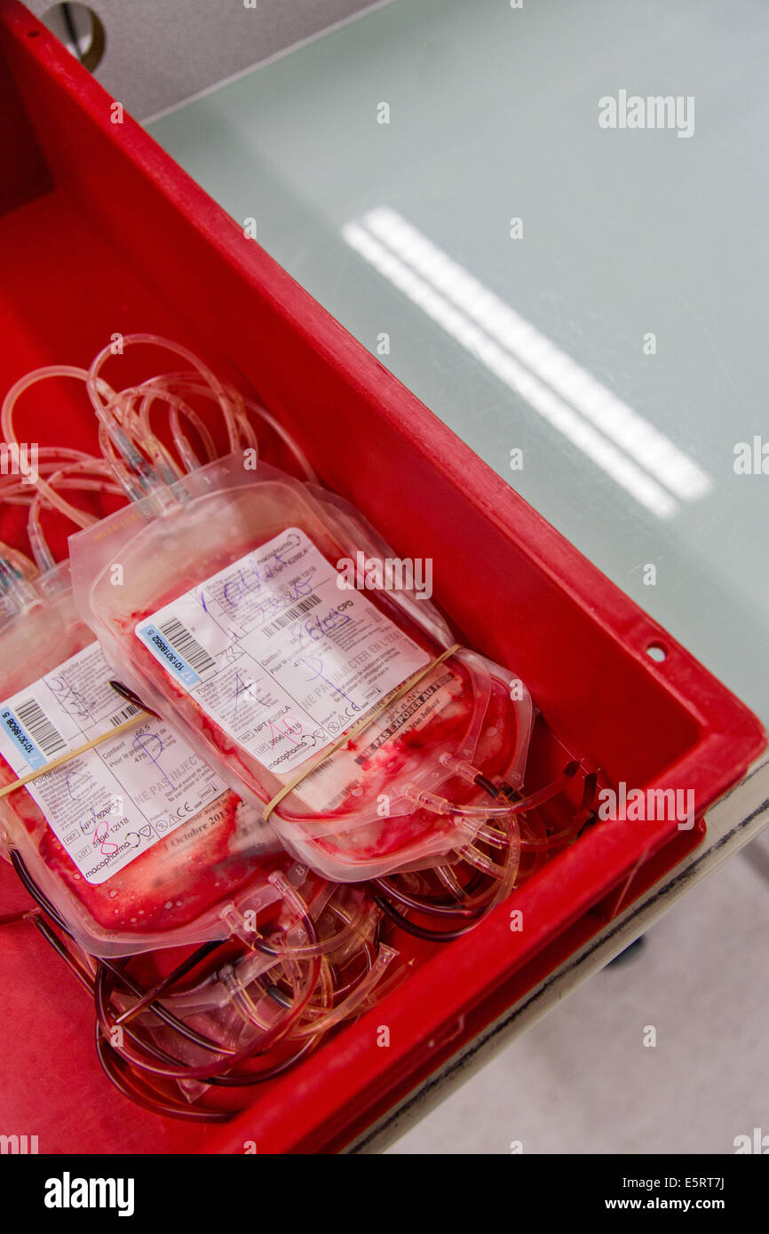 Empty blood bags Stock Photo Alamy