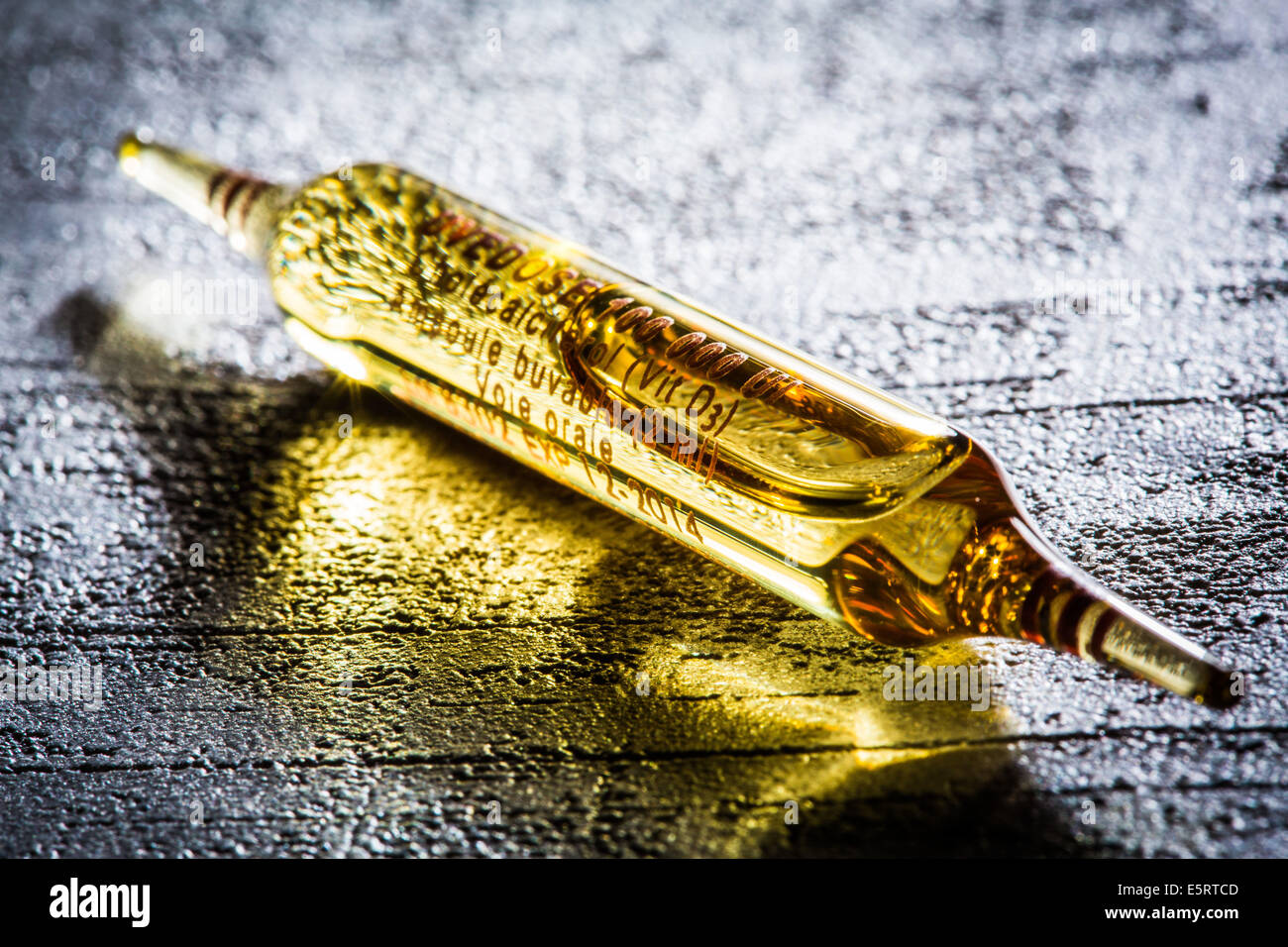 Glass Ampoule Of Vitamin D Stock Photo Alamy