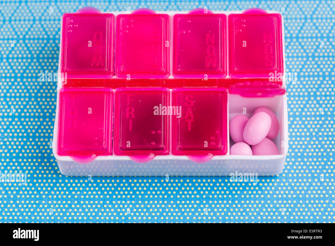 Drugs on a pillbox Stock Photo Alamy
