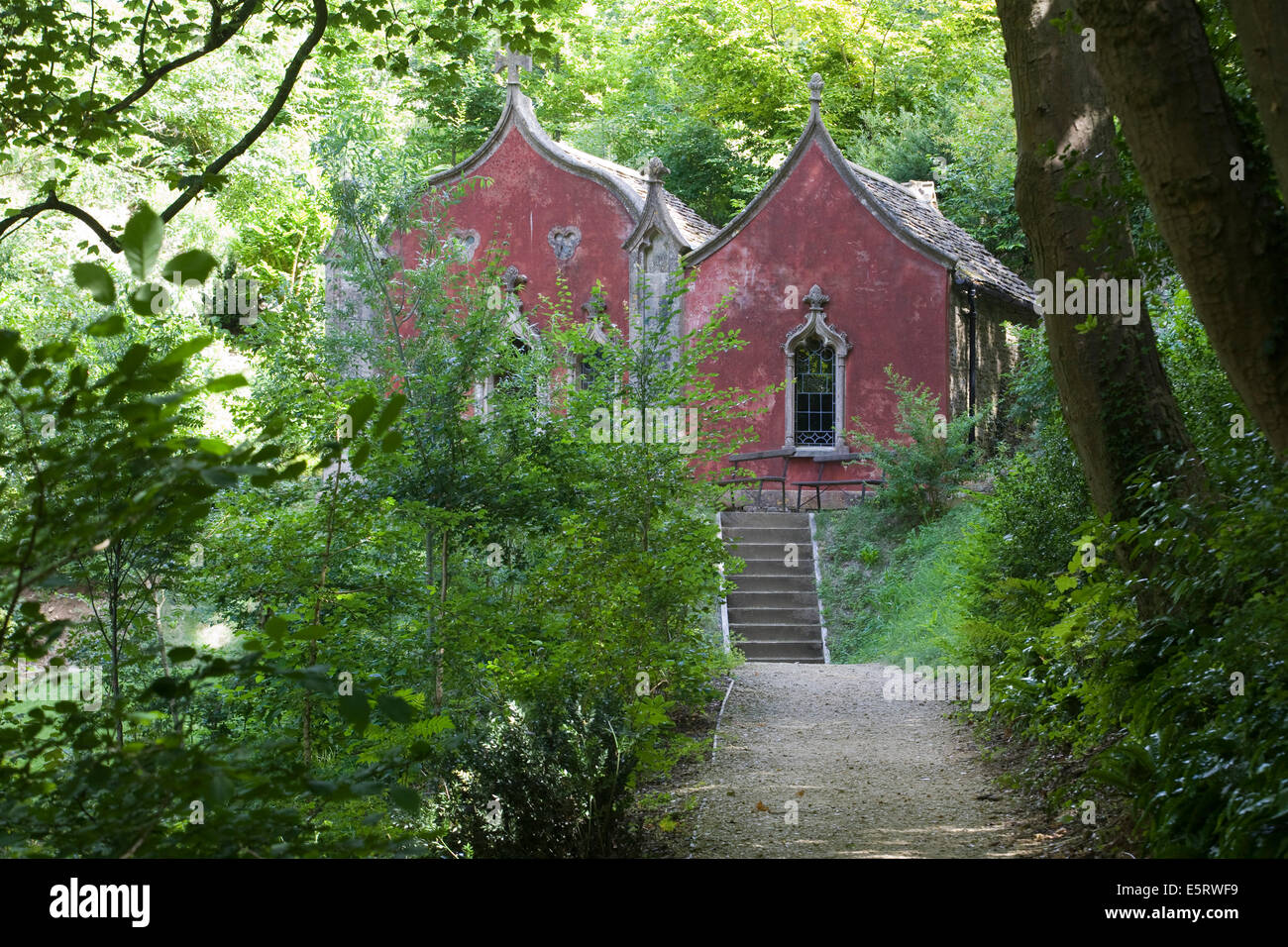 The Red House at Roccoco Gardens Stock Photo Alamy