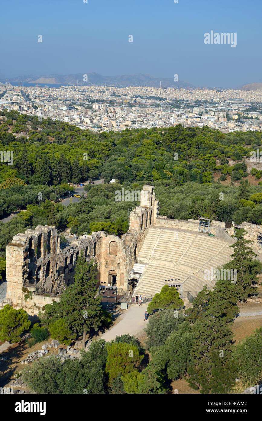 Odeon Of Herodes Atticus In Acropolis Of Athens, Greece Stock Photo - Alamy