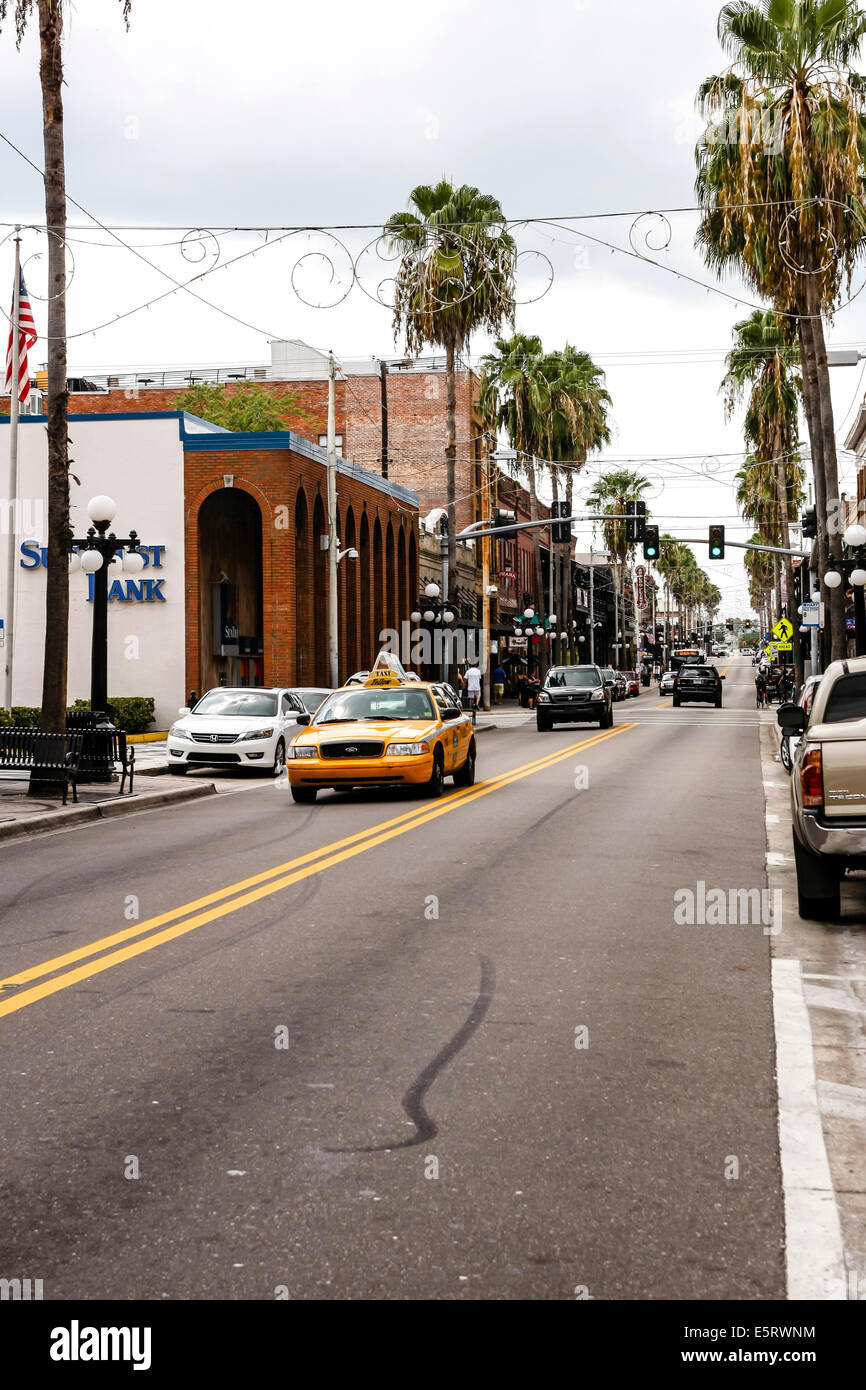 Main street in downtown Ybor City Tampa FL Stock Photo Alamy