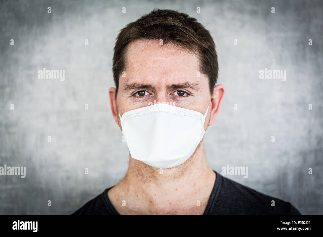 Man wearing a face mask. Stock Photo