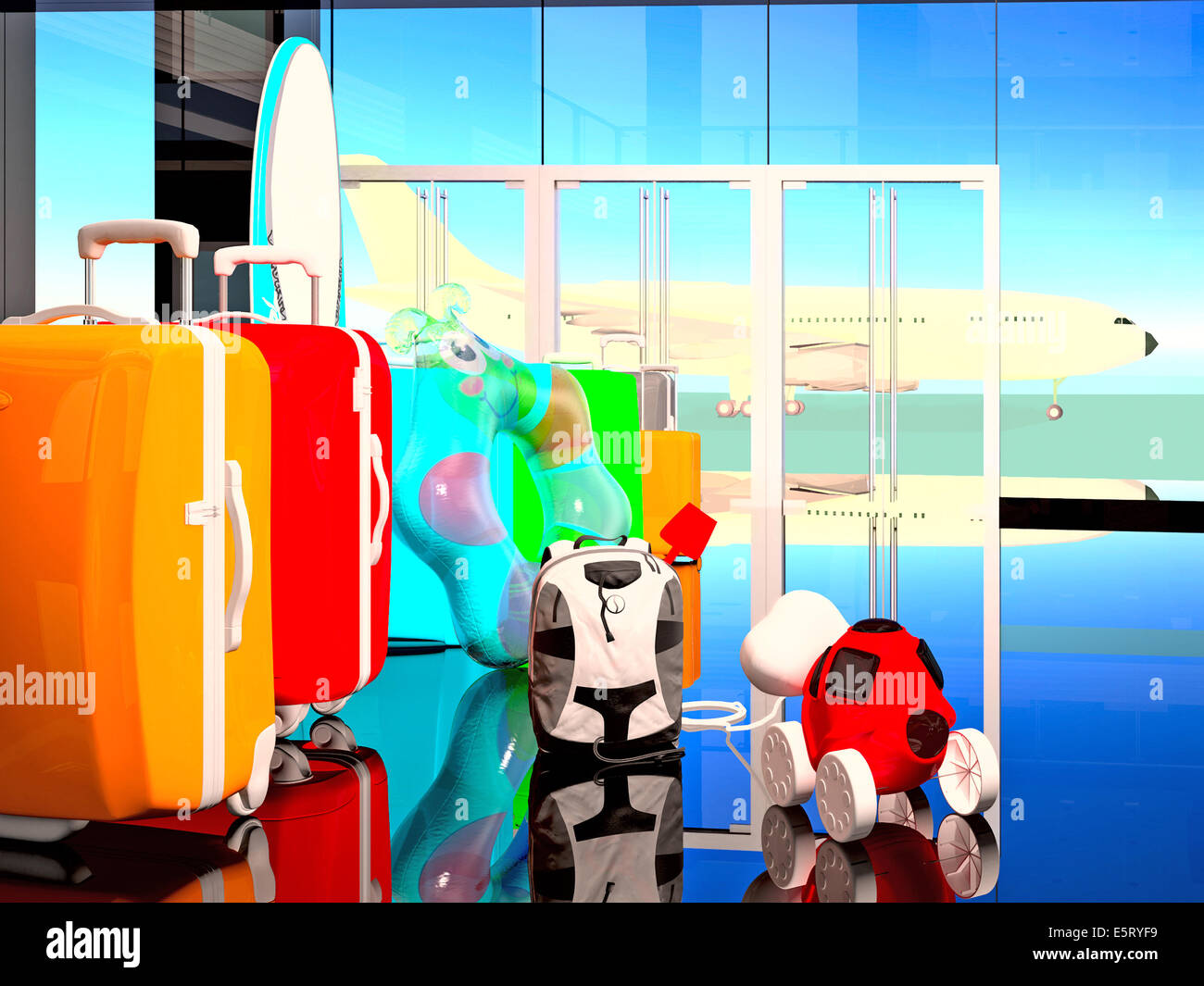 Family summer holiday airplane hi-res stock photography and images - Alamy