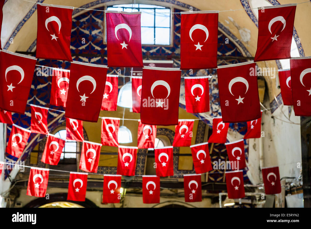 Turkish flags in Istanbul, Turkey Stock Photo Alamy
