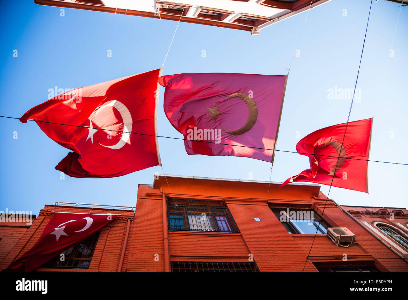 Turkish flags in Istanbul, Turkey Stock Photo Alamy