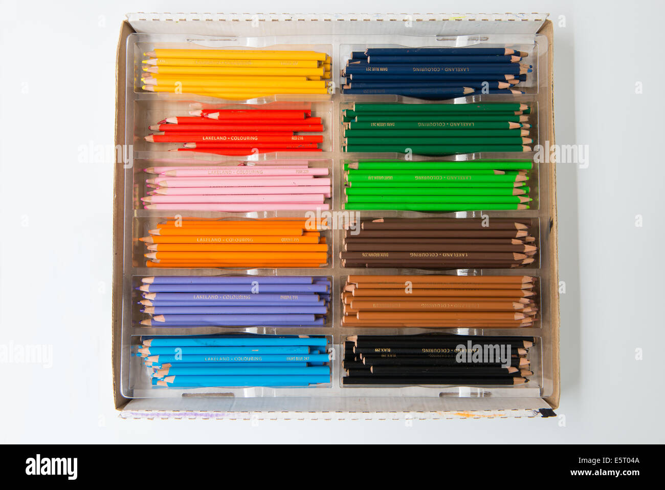 Lakeland Pencils in their original tray Stock Photo
