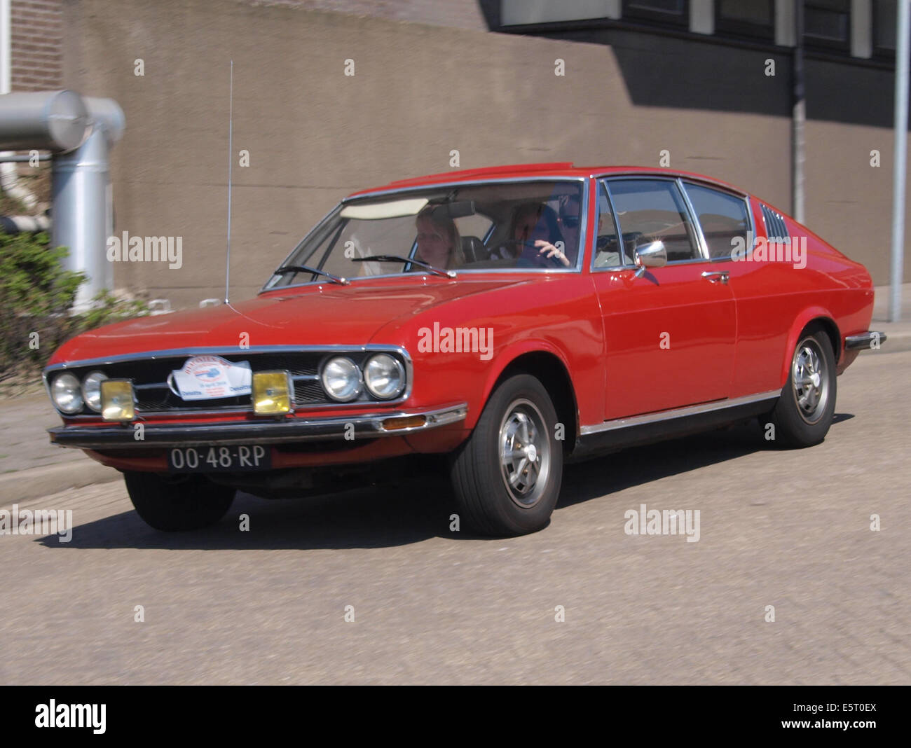 Audi 100 Coupe S, build in 1977, Dutch licence registration 00-48-RP, at IJmuiden, The Netherlands, pic5 Stock Photo