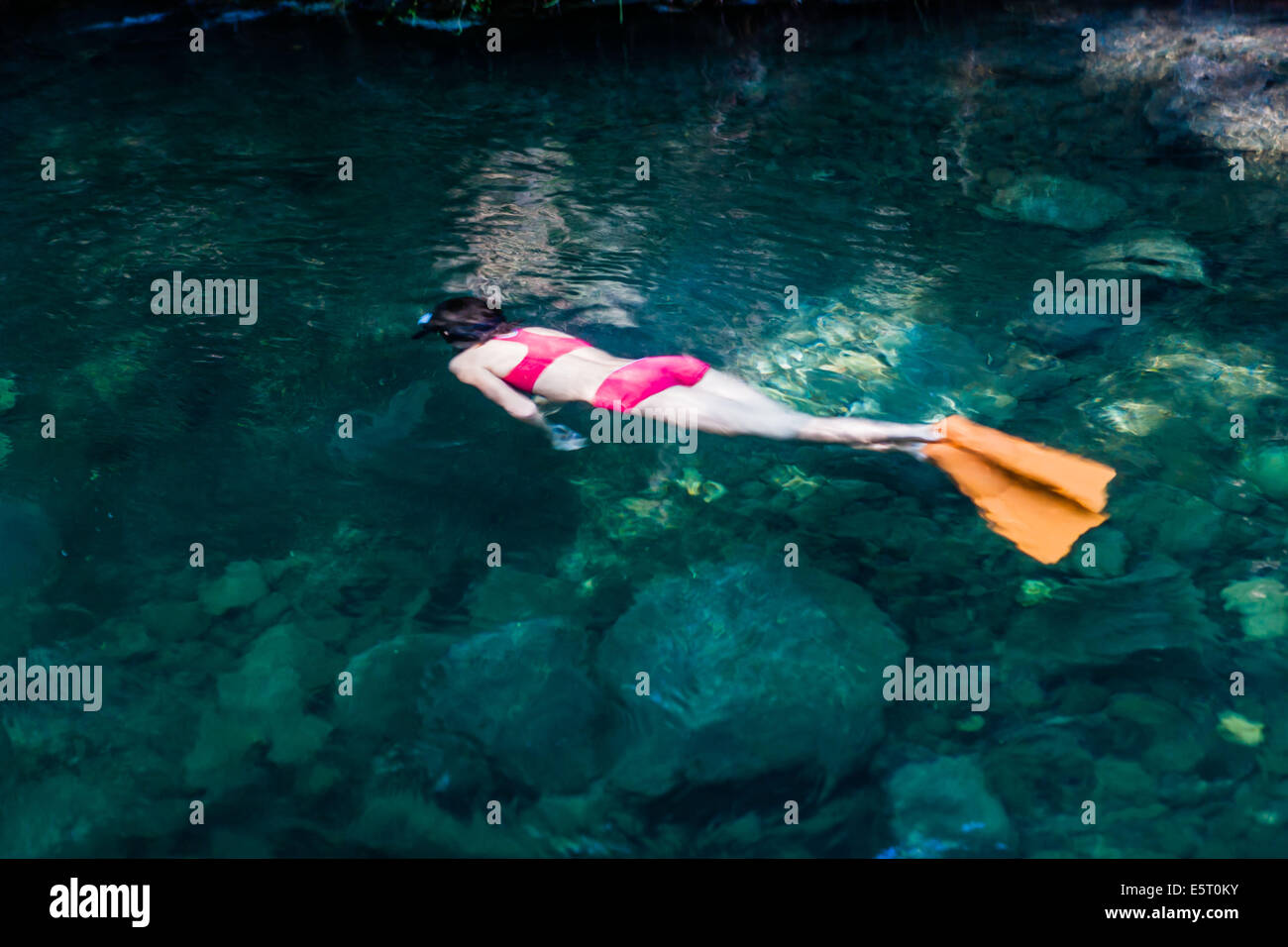 Woman practising breathholding diving Stock Photo 72442159 Alamy