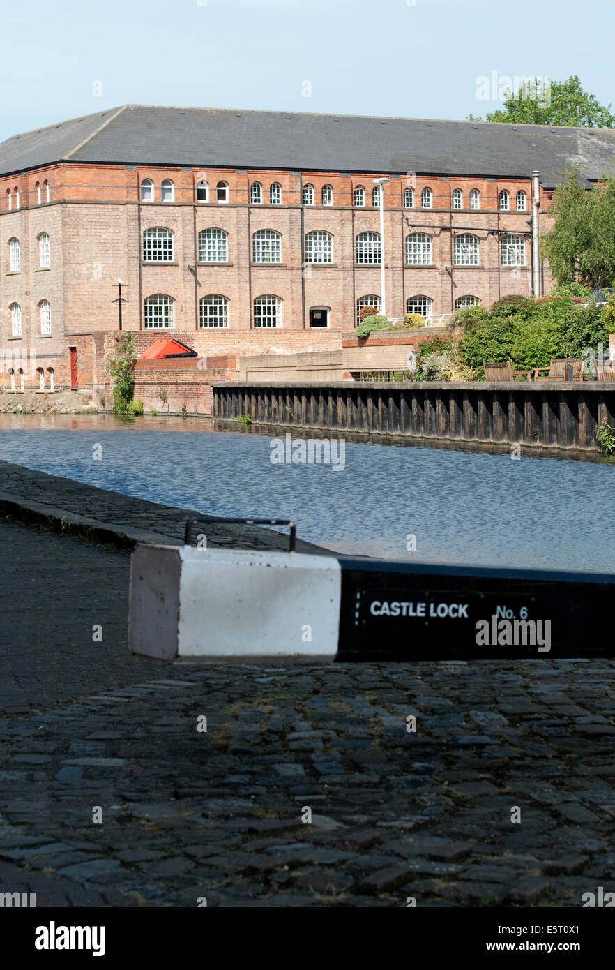 Editorial images of the Canal in the heart of the City of Nottingham Stock Photo