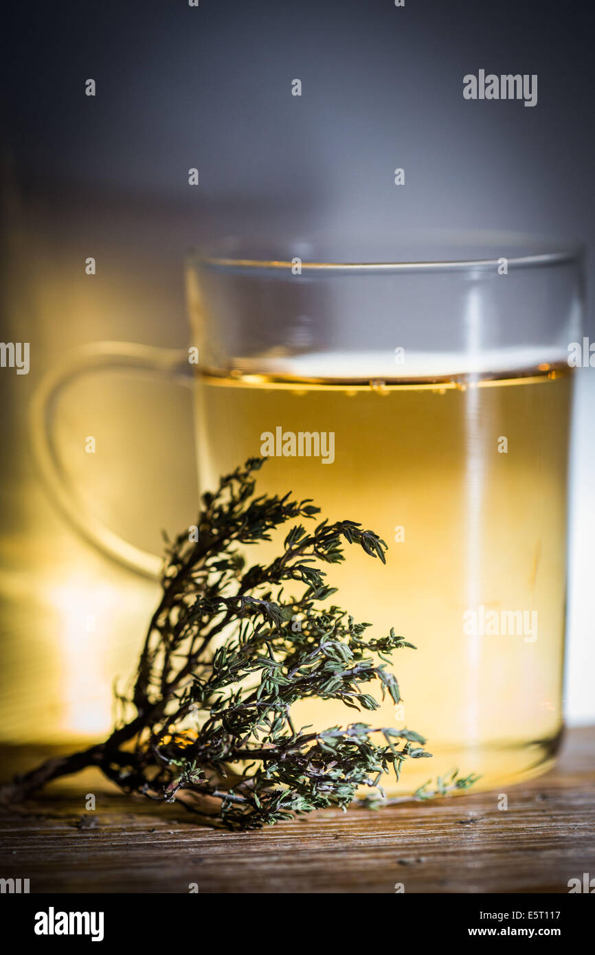 Herbal tea of thyme Stock Photo Alamy