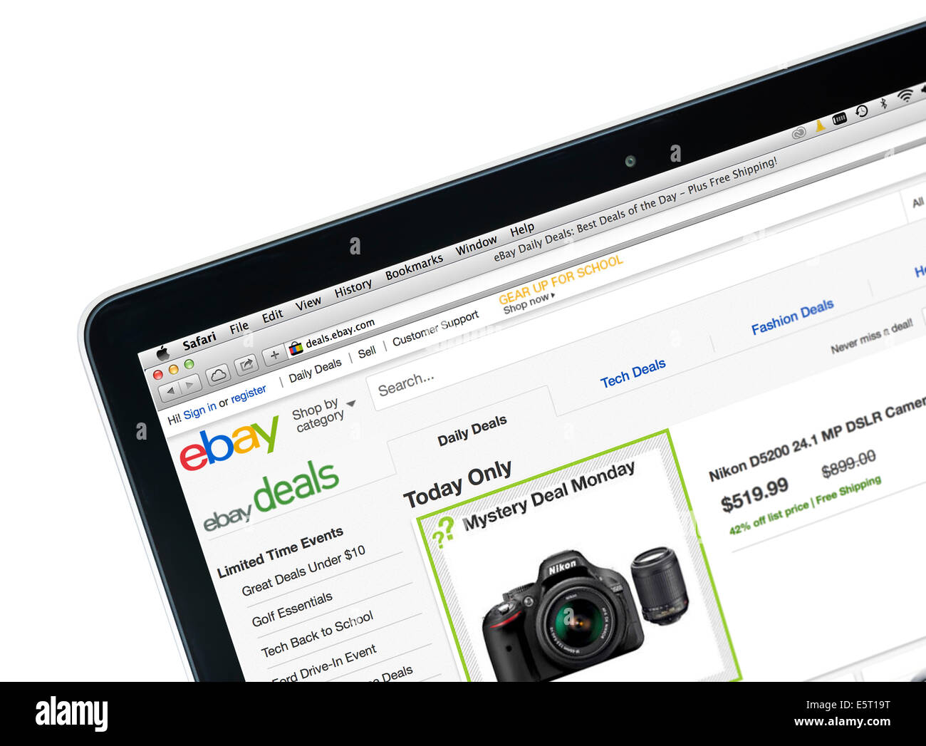 Ebay.com on a 13' Apple MacBook Pro Retina computer, USA Stock Photo